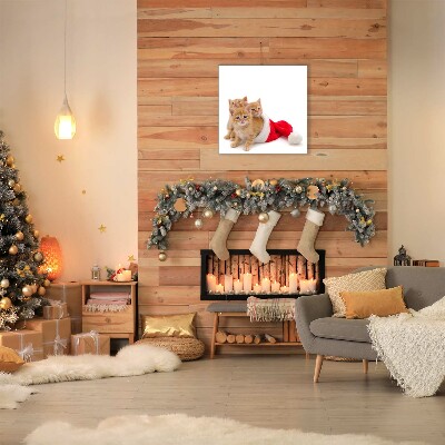 Canvas print Cats Christmas Santa Claus