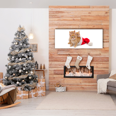 Canvas print Cats Christmas Santa Claus