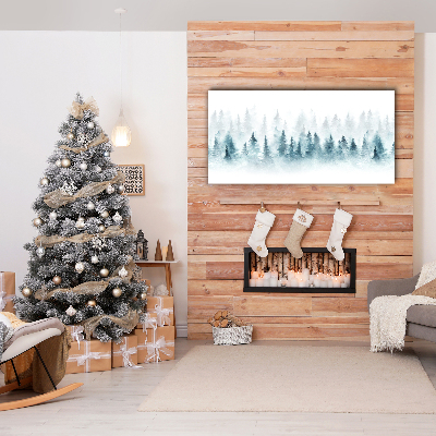 Canvas print Forest Christmas tree Christmas Snow