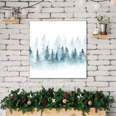 Canvas print Forest Christmas tree Christmas Snow