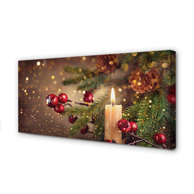 Canvas print Brushwood tand candle cone