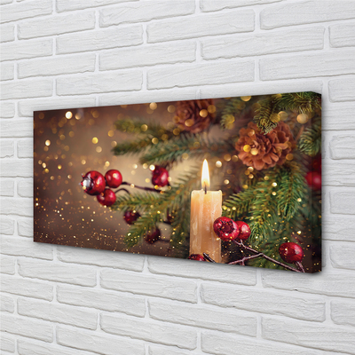 Canvas print Brushwood tand candle cone
