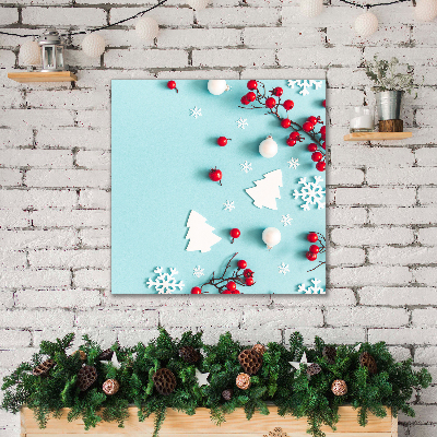 Canvas print Snowflakes Christmas Ornaments