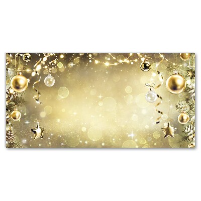 Canvas print Gold Christmas Holiday Decorations