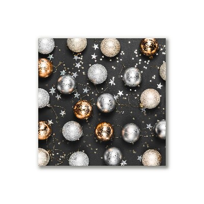 Canvas print Holy Christmas baubles