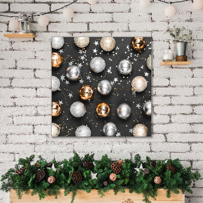Canvas print Holy Christmas baubles