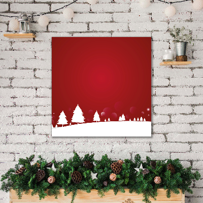 Canvas print Christmas tree Christmas Snowflakes