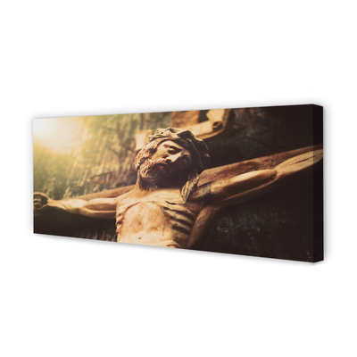 Canvas print Jesus wood