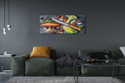 Canvas print Diameter yams tomatoes spinach