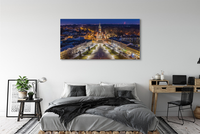 Canvas print Night view of the church of krakow