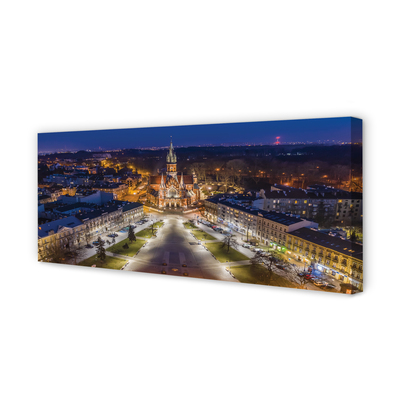 Canvas print Night view of the church of krakow