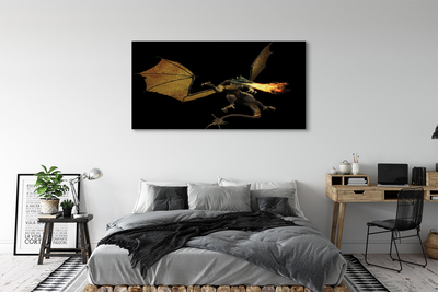 Canvas print Fire-breathing dragon