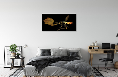 Canvas print Fire-breathing dragon