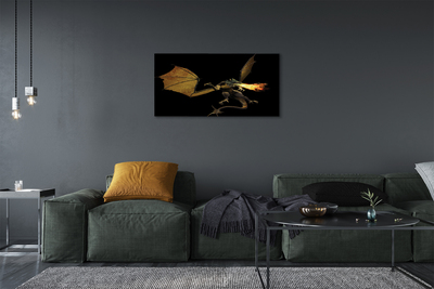 Canvas print Fire-breathing dragon