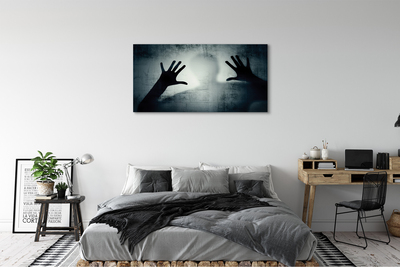 Canvas print Shadow hands and form head