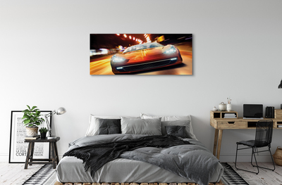 Canvas print Lights sports car city