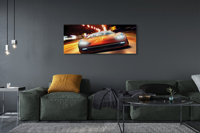 Canvas print Lights sports car city