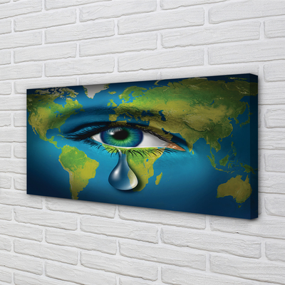 Canvas print Map of tears from his eyes