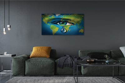 Canvas print Map of tears from his eyes