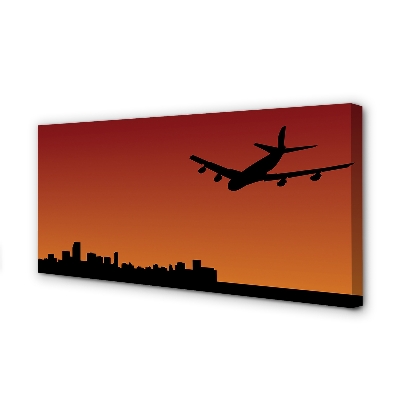 Canvas print Airplane sky