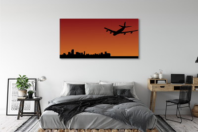 Canvas print Airplane sky