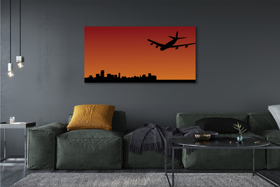 Canvas print Airplane sky