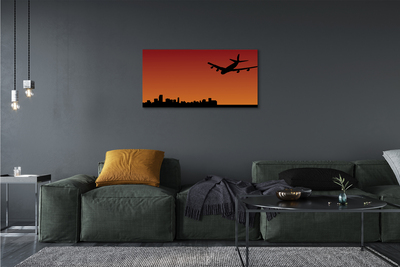 Canvas print Airplane sky