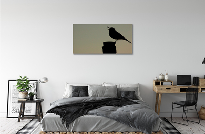 Canvas print Black bird