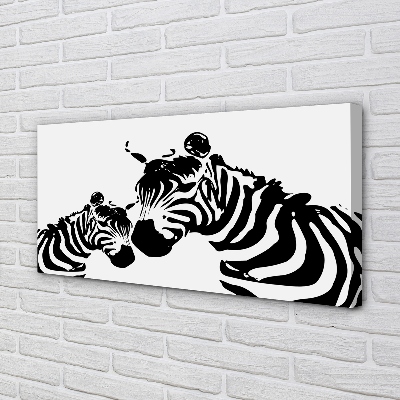 Canvas print Painted zebra