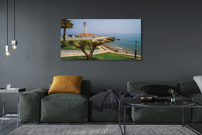 Canvas print Spain lighthouse coast