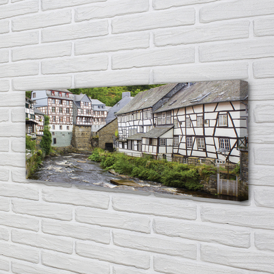 Canvas print Germany old buildings river