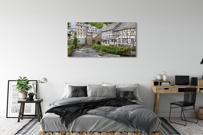 Canvas print Germany old buildings river