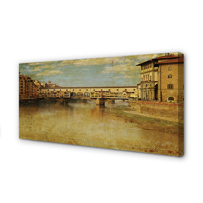 Canvas print Building italy river bridges