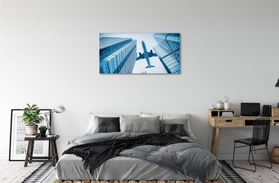 Canvas print Building sky plane