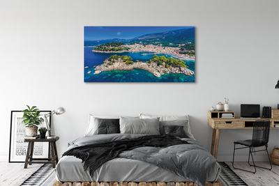 Canvas print City of the sea panorama greece