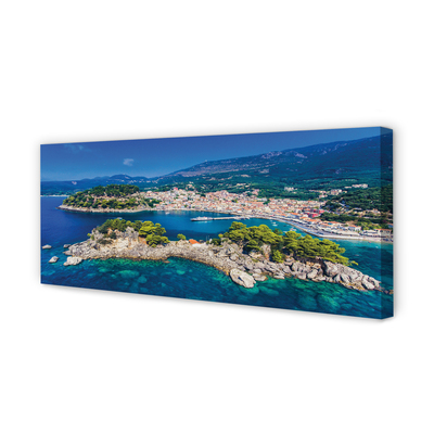 Canvas print City of the sea panorama greece