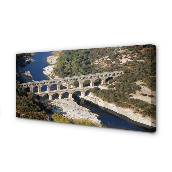 Canvas print Rome river aqueduct