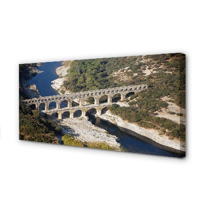 Canvas print Rome river aqueduct