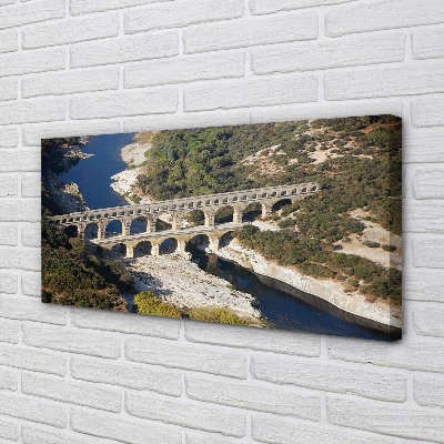 Canvas print Rome river aqueduct