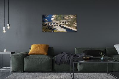 Canvas print Rome river aqueduct