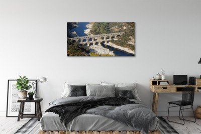 Canvas print Rome river aqueduct