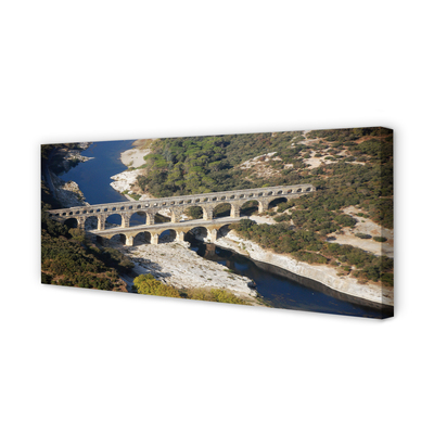 Canvas print Rome river aqueduct