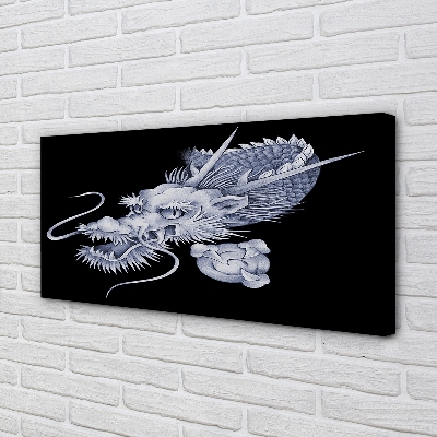 Canvas print Japanese dragon head