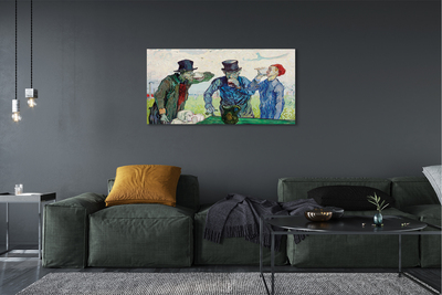 Canvas print Men meeting art