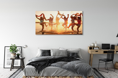 Canvas print People in the west sea