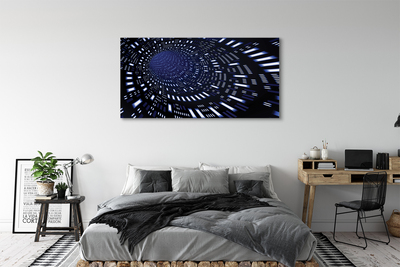 Canvas print 3d blue tunnel