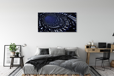 Canvas print 3d blue tunnel