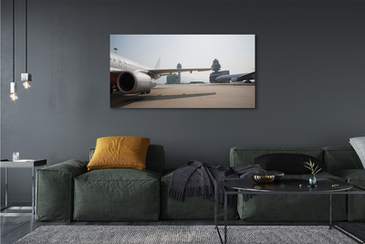 Canvas print Sky building airplane airport