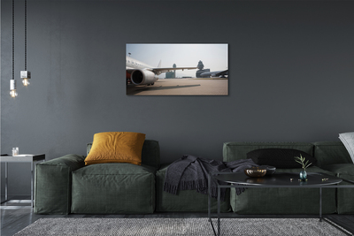 Canvas print Sky building airplane airport