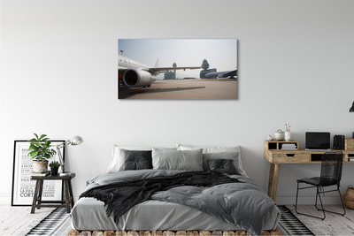 Canvas print Sky building airplane airport